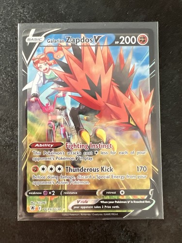 Pokémon tcg galarian zapdos - tcg, v